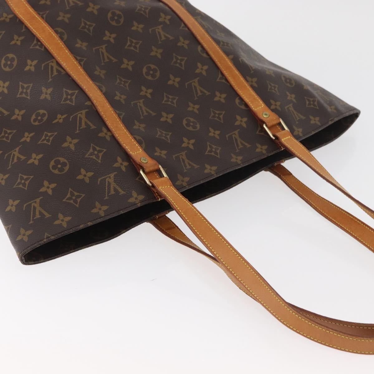 Louis Vuitton Shopping Sac Monogram Canvas, Brown, Canvas, Handbag