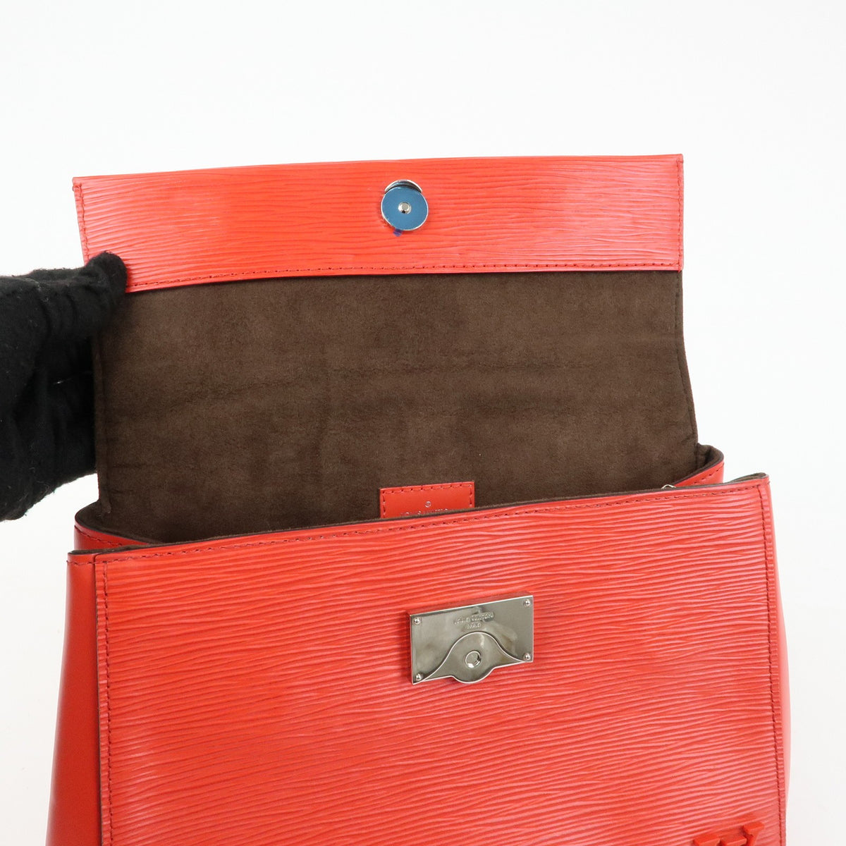 Louis Vuitton Cluny Top Handle Epi Leather, Red, Leather, Handbag