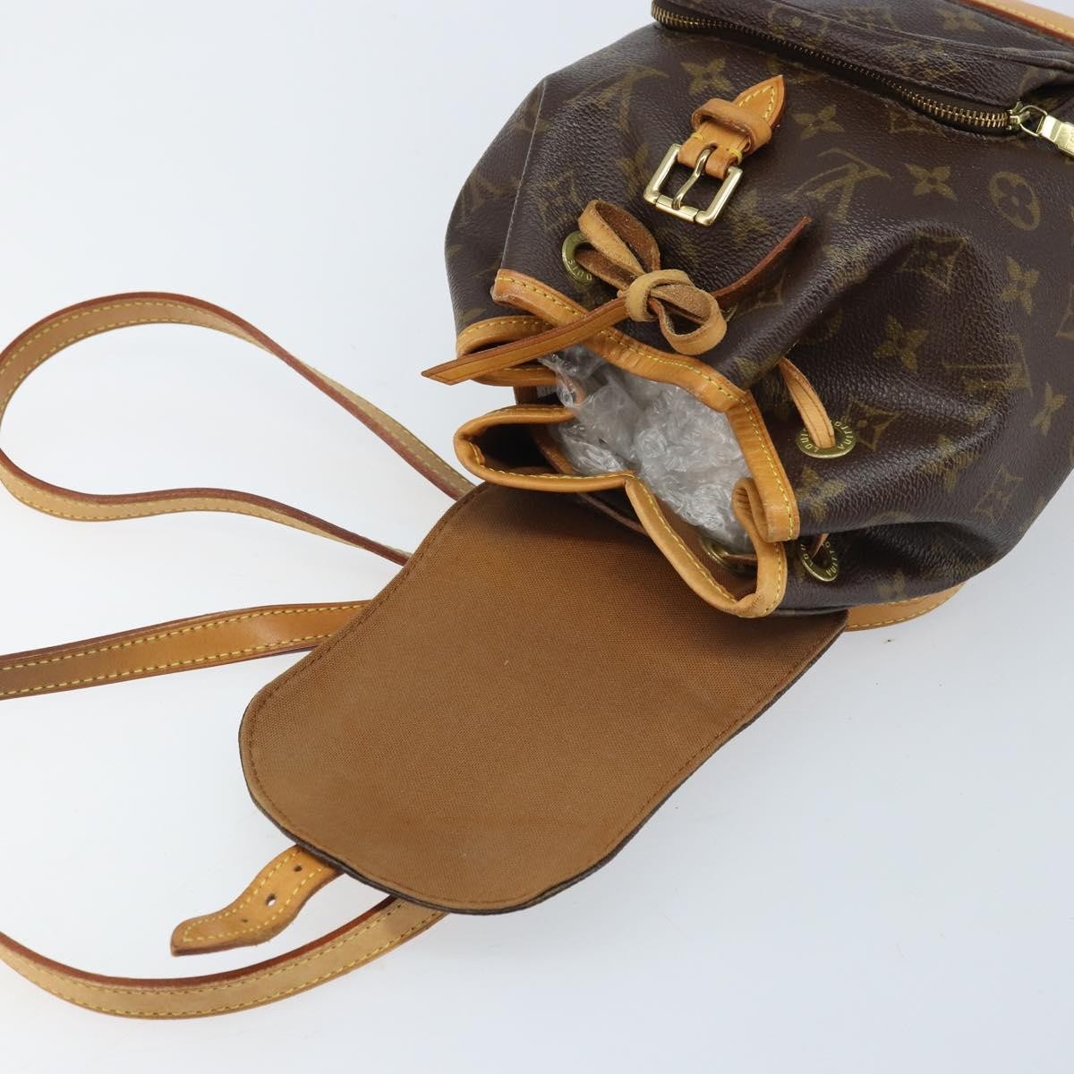 Louis Vuitton Vintage Montsouris Monogram Canvas, Brown, Canvas, Backpack
