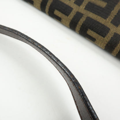 Fendi Zucchino Mamma Baguette Canvas, Brown, Canvas, Shoulder Bag