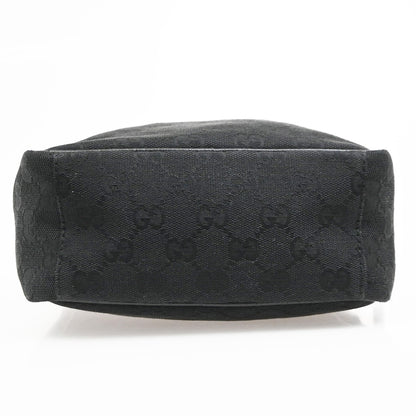 Gucci Front Pocket Messenger GG Canvas, Black, Canvas, Crossbody Bag