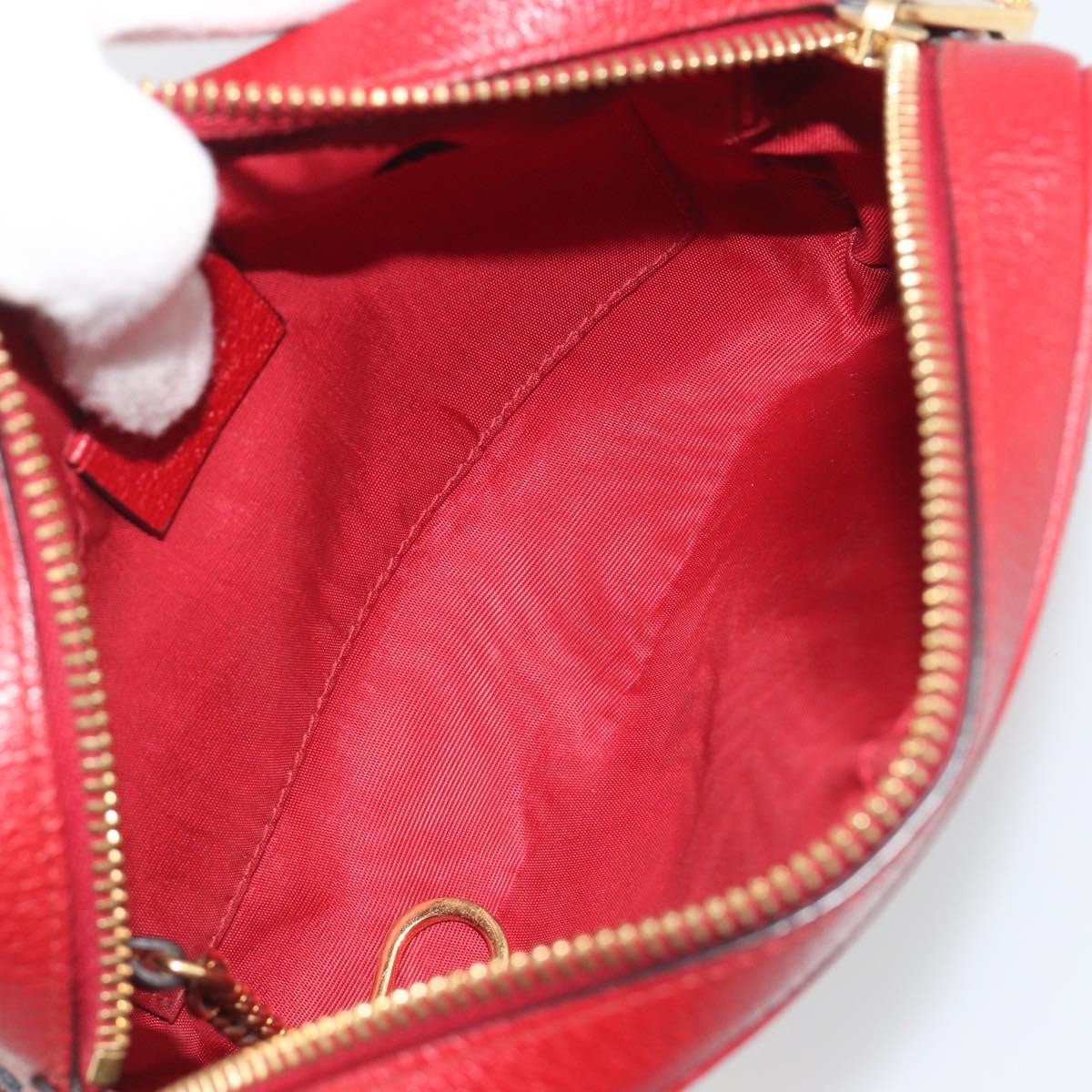 Gucci Ophidia Striped Canvas, Red, Canvas, Shoulder Bag