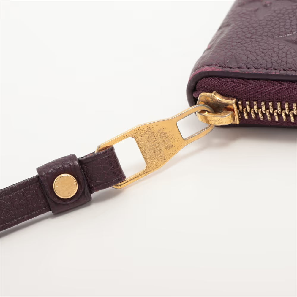 Louis Vuitton Zippy wallet Leather, PURPLE, LEATHER, Wallets