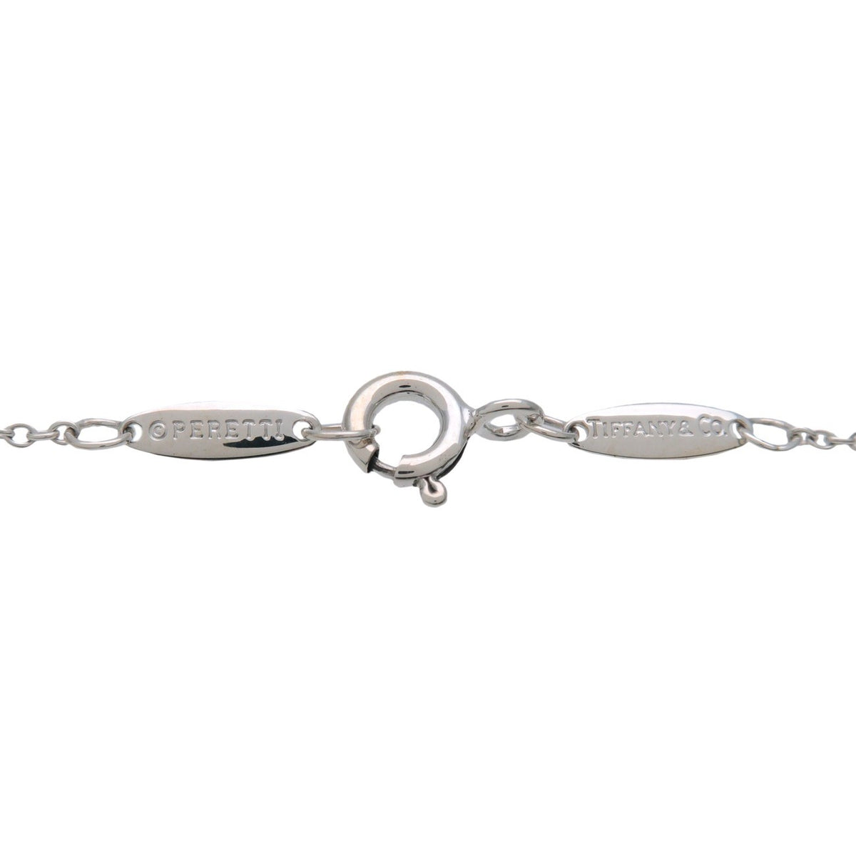 Tiffany & Co. Elsa Peretti Diamonds By The Yard Pendant Sterling Silver with Diamond, Silver, Sterling Silver, Necklace