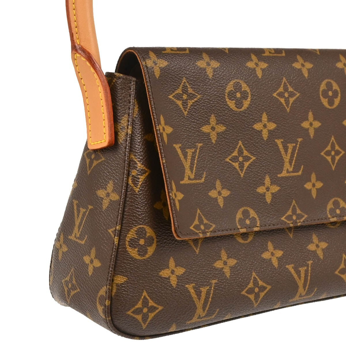 Louis Vuitton Looping Monogram Canvas, Brown, Canvas, Handbag