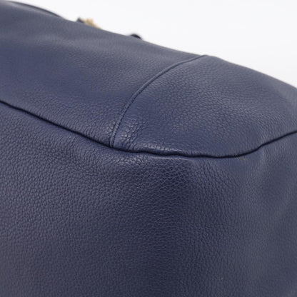 Loewe Calle Hobo Leather, Navy, Leather, Shoulder Bag