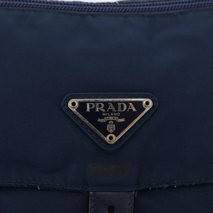 Prada Buckle Messenger Tessuto, Navy, Nylon, Handbag