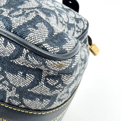 Christian Dior Vintage Trotter Boston Diorissimo Canvas, Blue, Canvas, Handbag