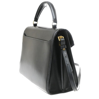 Saint Laurent Cassandra Leather, Black, Leather, Shoulder Bag