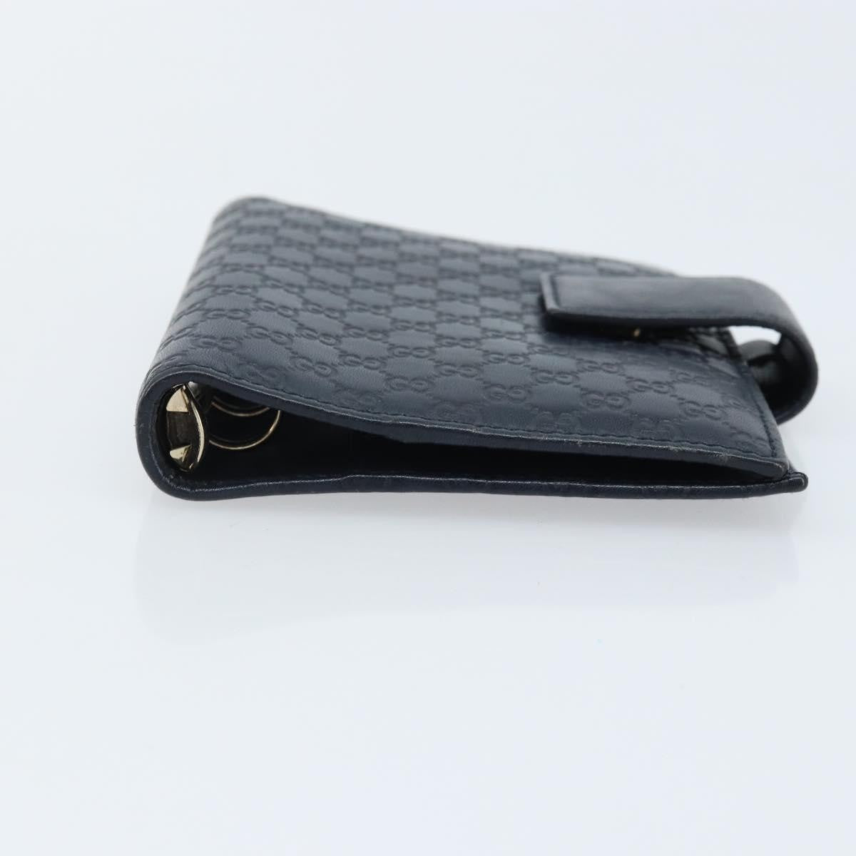 Gucci Ring Agenda Cover Guccissima Leather, Navy, Leather, Briefcase