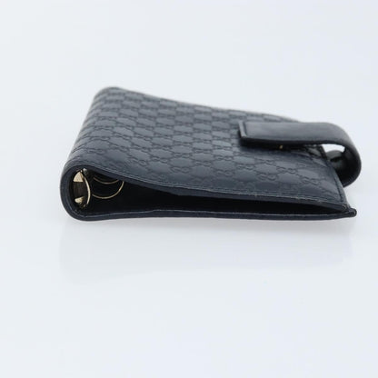 Gucci Ring Agenda Cover Guccissima Leather, Navy, Leather, Briefcase