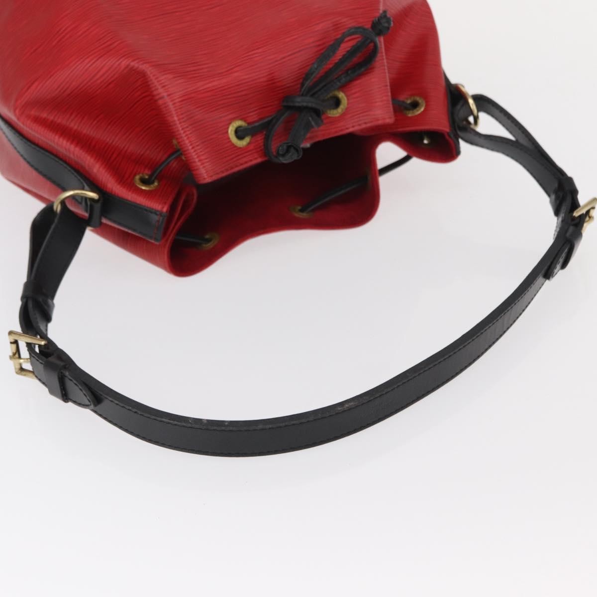 Louis Vuitton Bicolor Petit Noe Epi Leather, Red, Leather, Handbag