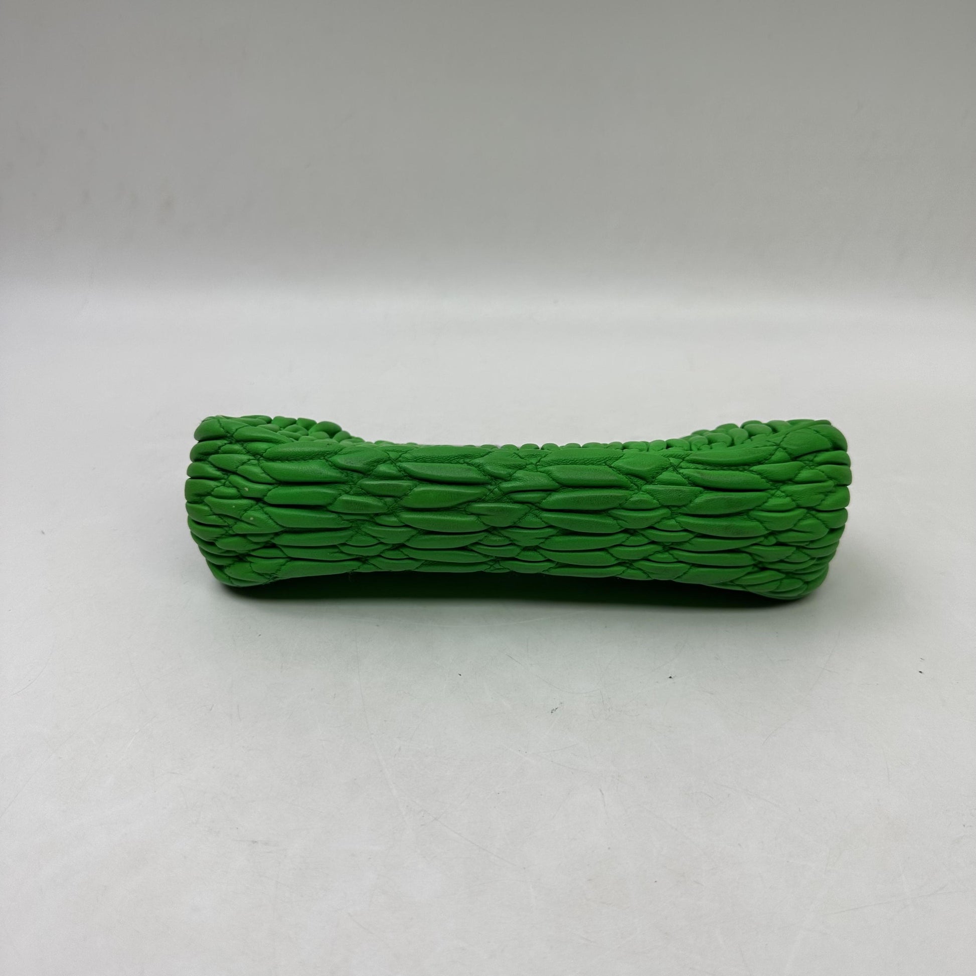 Miu Miu Frame Clutch Matelasse Lux Kiss Lock Clutch, Green, Leather, Clutch