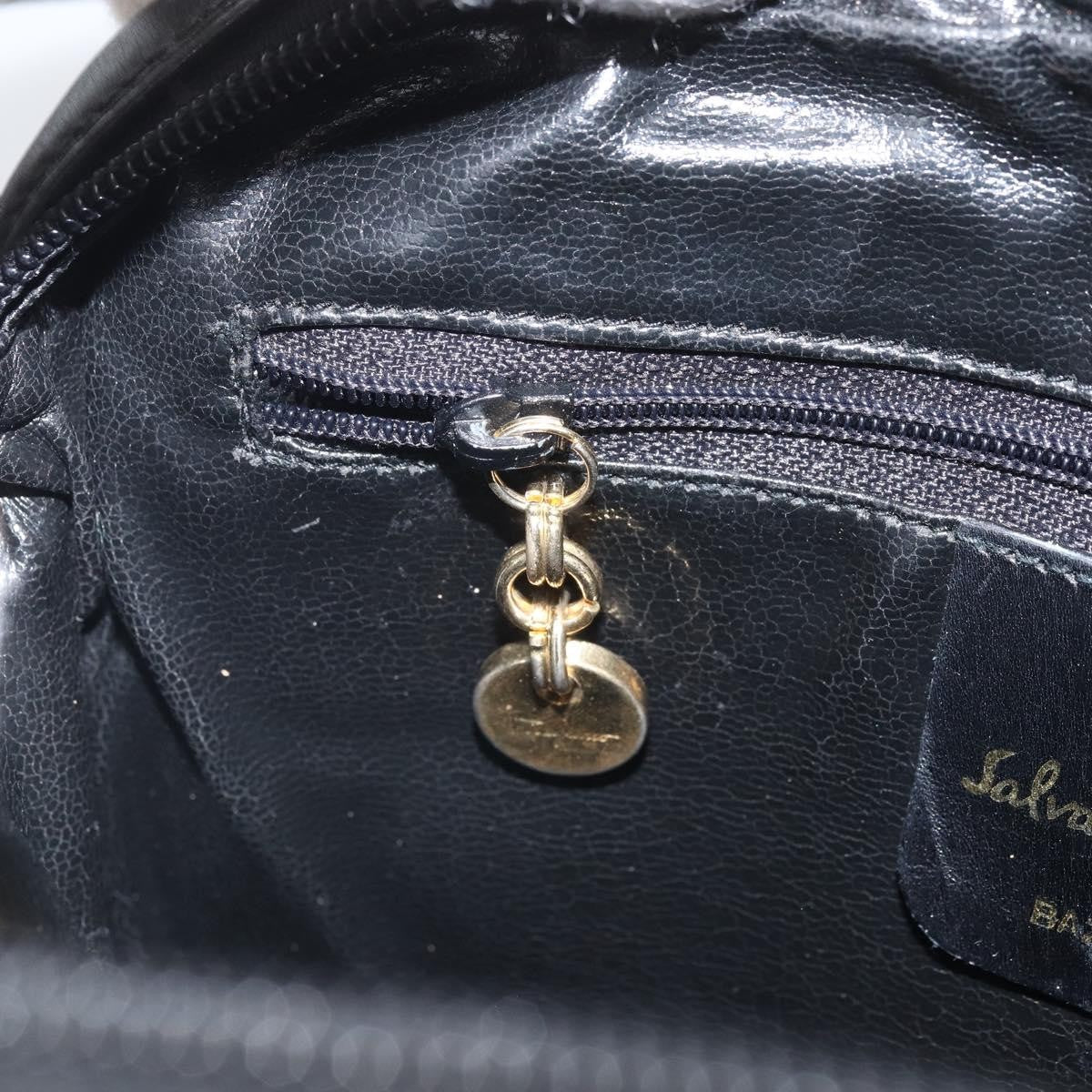 Salvatore Ferragamo Vara Bow camera Leather, Black, Leather, Shoulder Bag