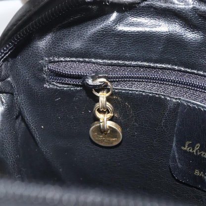 Salvatore Ferragamo Vara Bow camera Leather, Black, Leather, Shoulder Bag