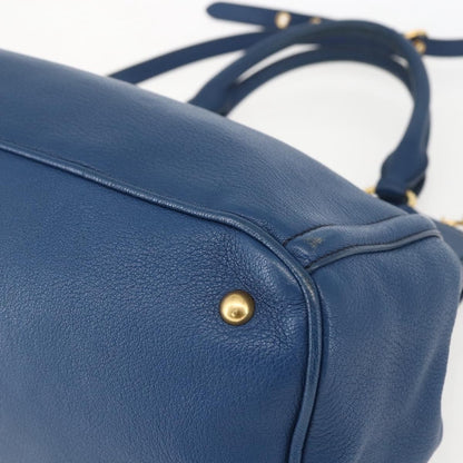 Miu Miu Vintage Leather, Blue, Leather, Tote Bag