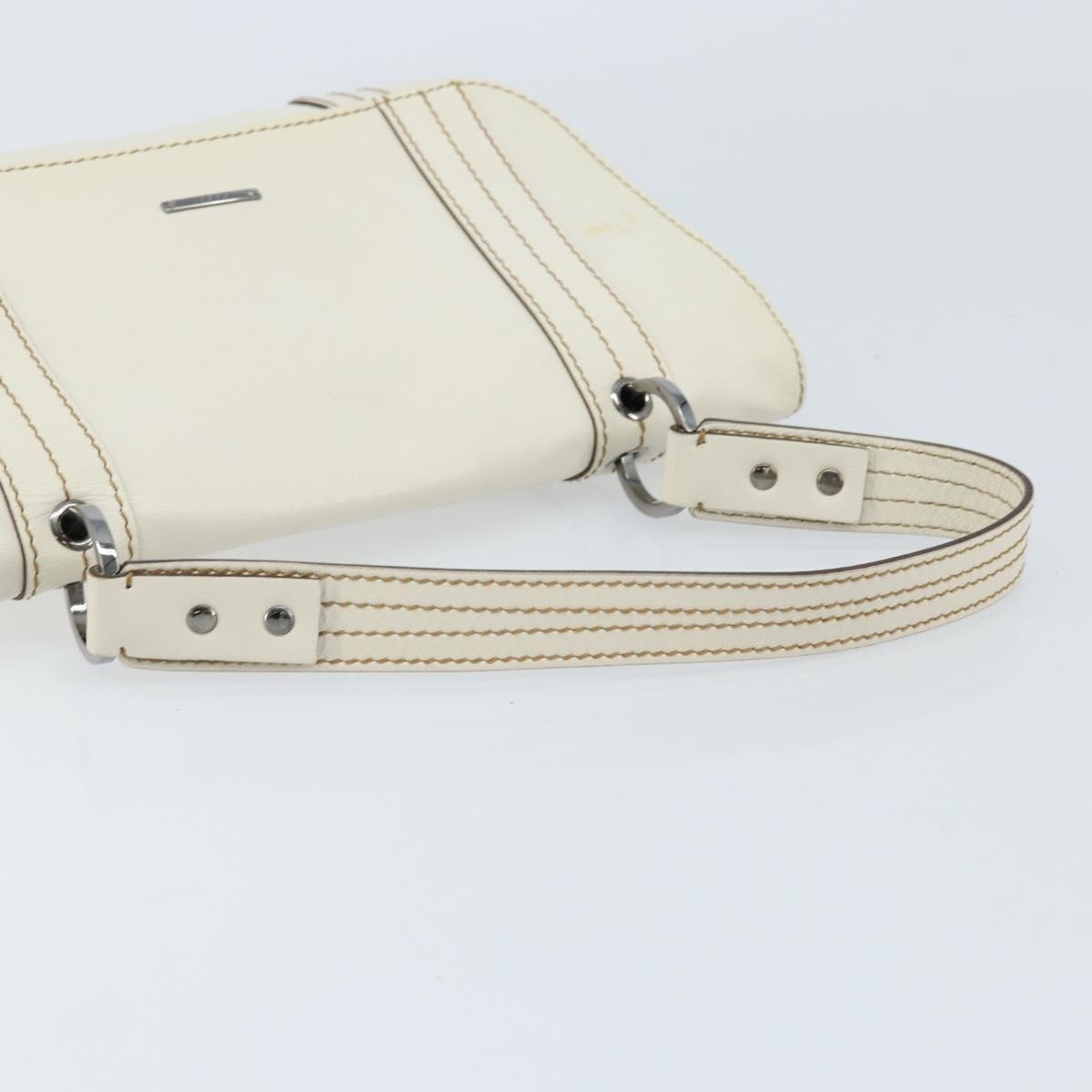 Gucci Vintage Leather, White, Leather, Handbag