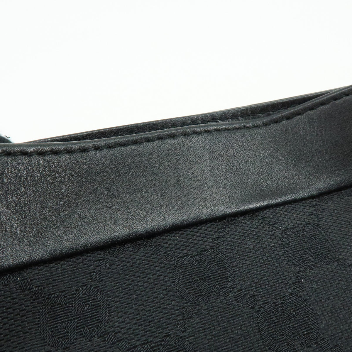 Gucci Gucci GG Canvas North-South Tote GG Canvas and Leather, Black, Canvas, Tote Bag