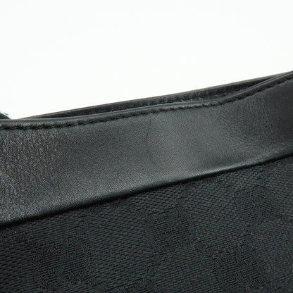 Gucci Gucci GG Canvas North-South Tote GG Canvas and Leather, Black, Canvas, Tote Bag