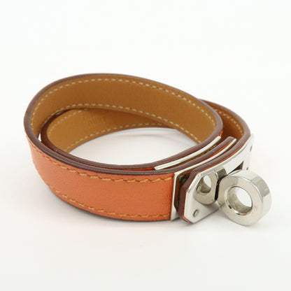 Hermes Kelly Double Tour Leather, Orange, Leather, Bracelet