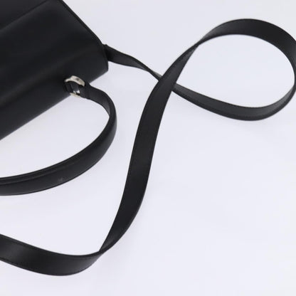Salvatore Ferragamo Convertible Top Handle Leather, Black, Leather, Handbag