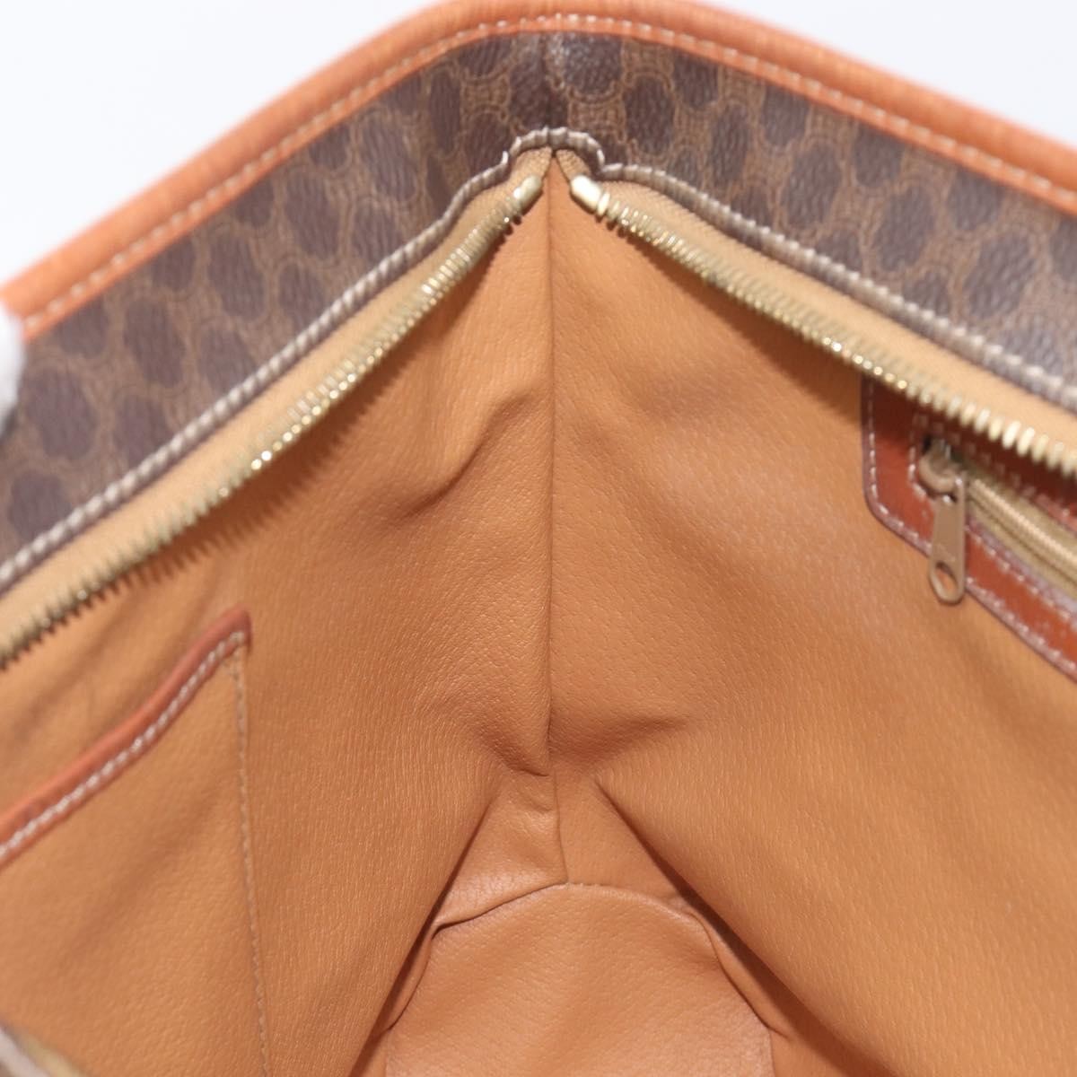 Celine Macadam Shoulder Leather, Brown, Canvas, Crossbody Bag