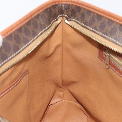 Celine Macadam Shoulder Leather, Brown, Canvas, Crossbody Bag