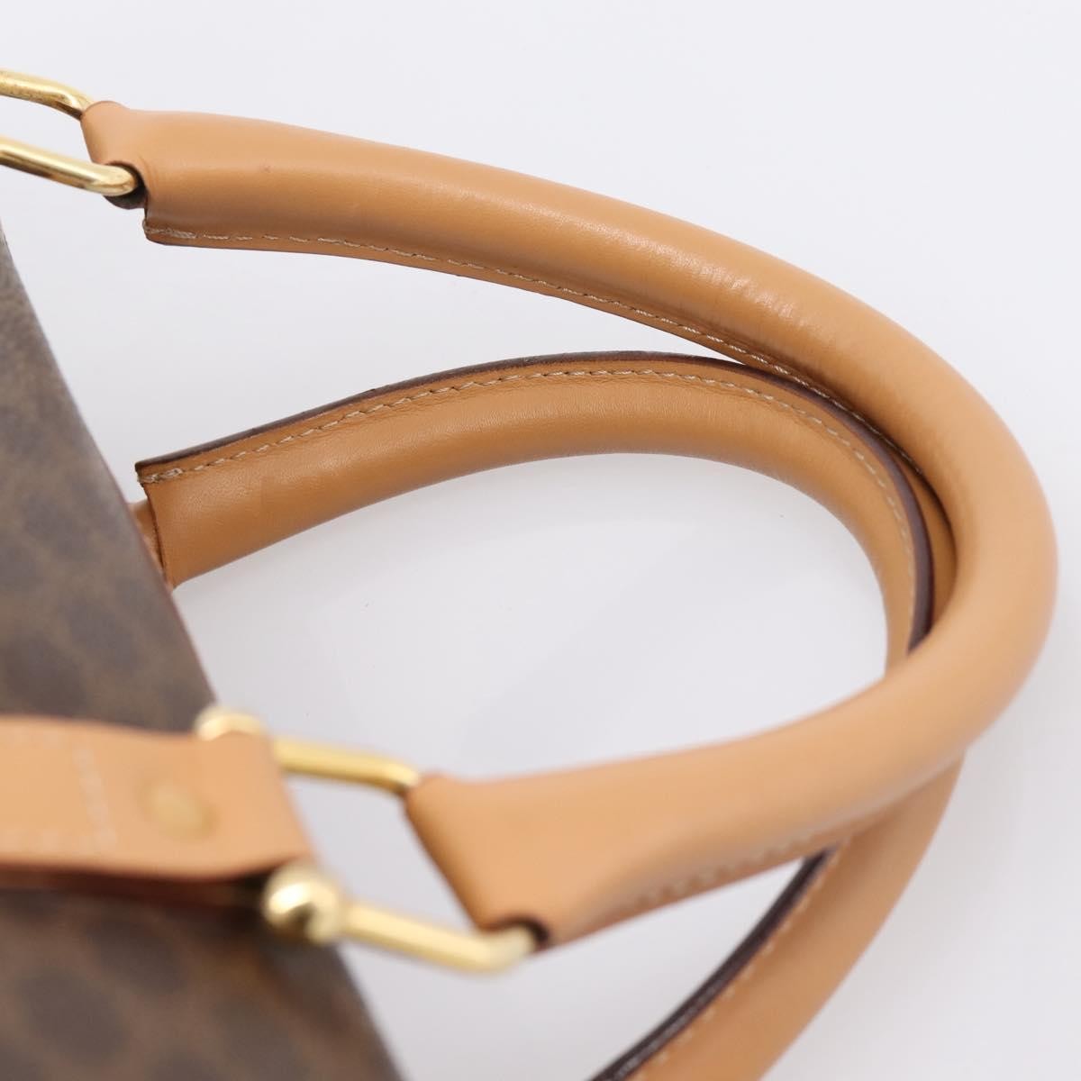 Celine Boston Triomphe XL Coated Canvas, Brown, PVC, Handbag