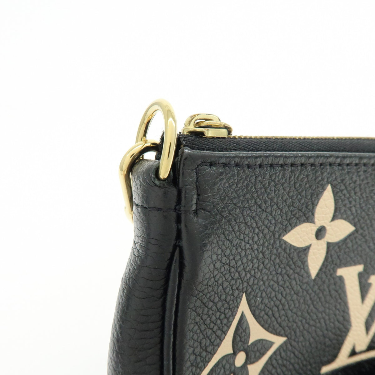 Louis Vuitton Pochette Accessoires Bicolor Monogram Empreinte Giant, Black, Leather, Clutch