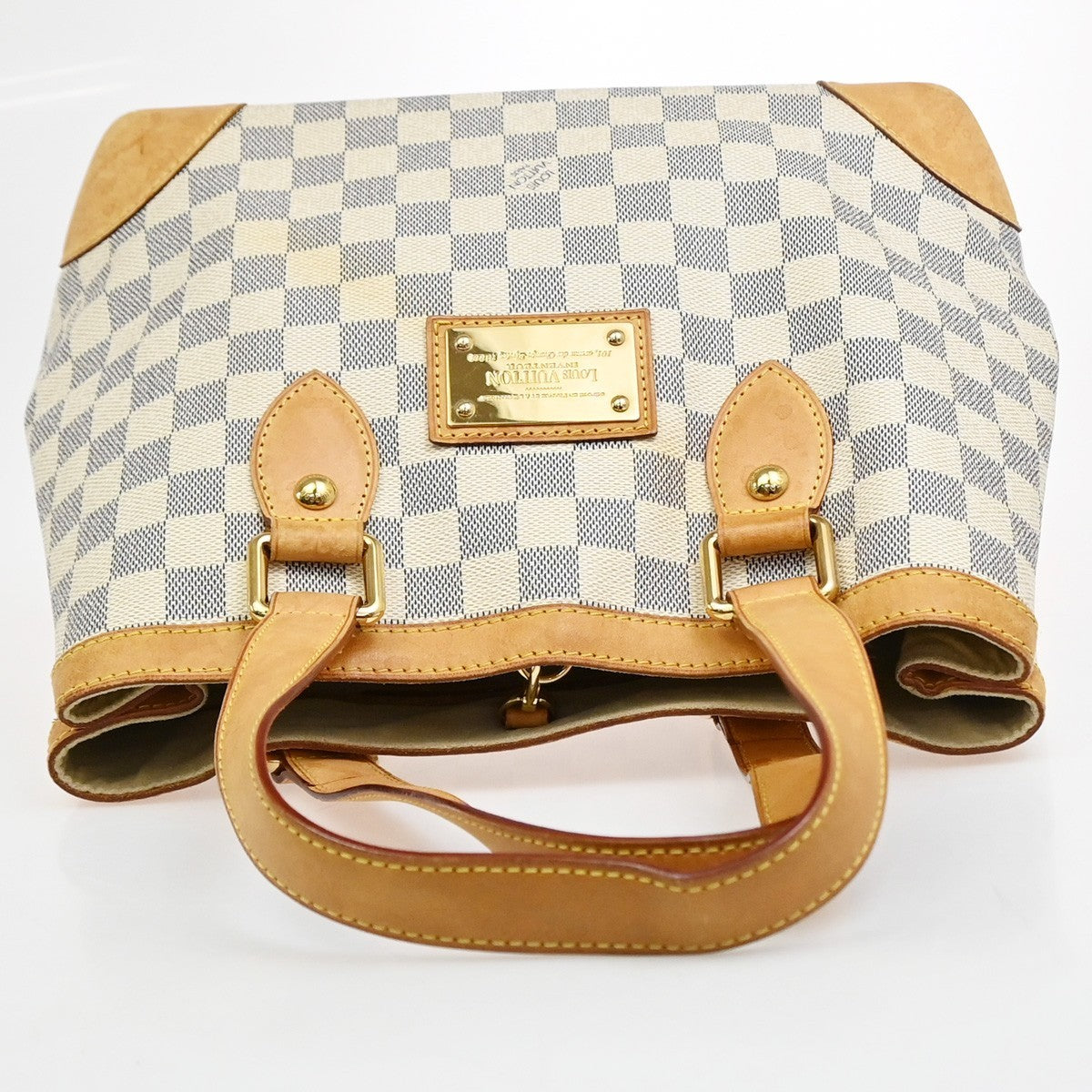 Louis Vuitton Hampstead Damier, White, Canvas, Handbag