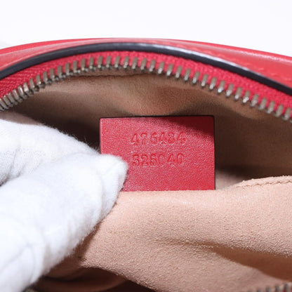 Gucci GG Marmont Belt Matelasse Leather, Red, Leather, Handbag
