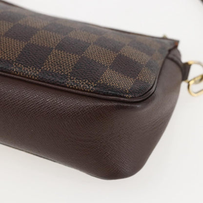 Louis Vuitton Trousse Make Up Damier Canvas, Brown, Canvas, Clutch