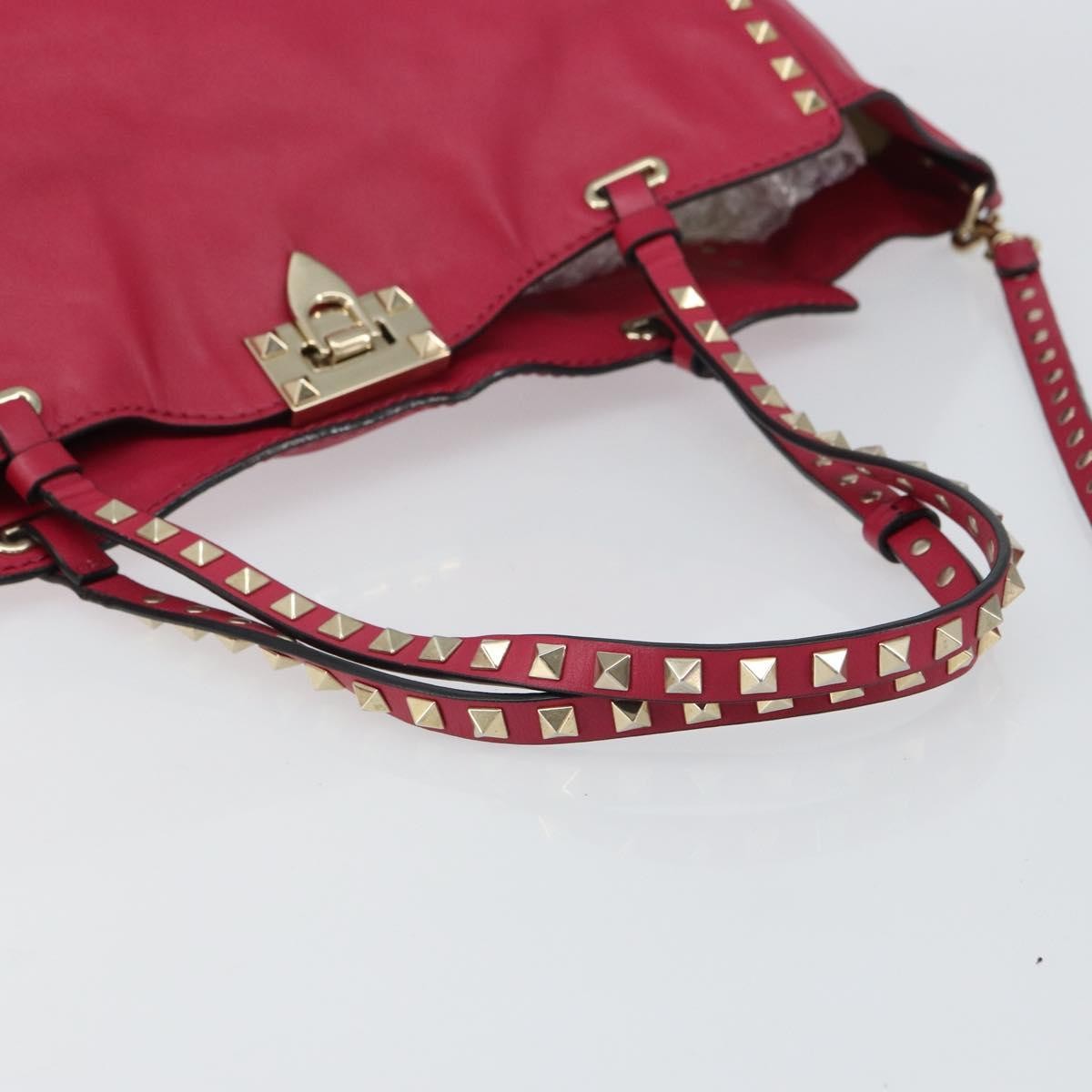 Valentino Garavani Rockstud Tote Soft Leather, Pink, Leather, Tote Bag
