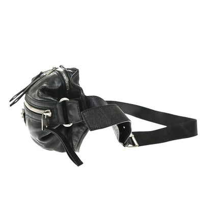 Balenciaga Neo Lift Classic Studs Waist Leather, Black, Leather, Shoulder Bag
