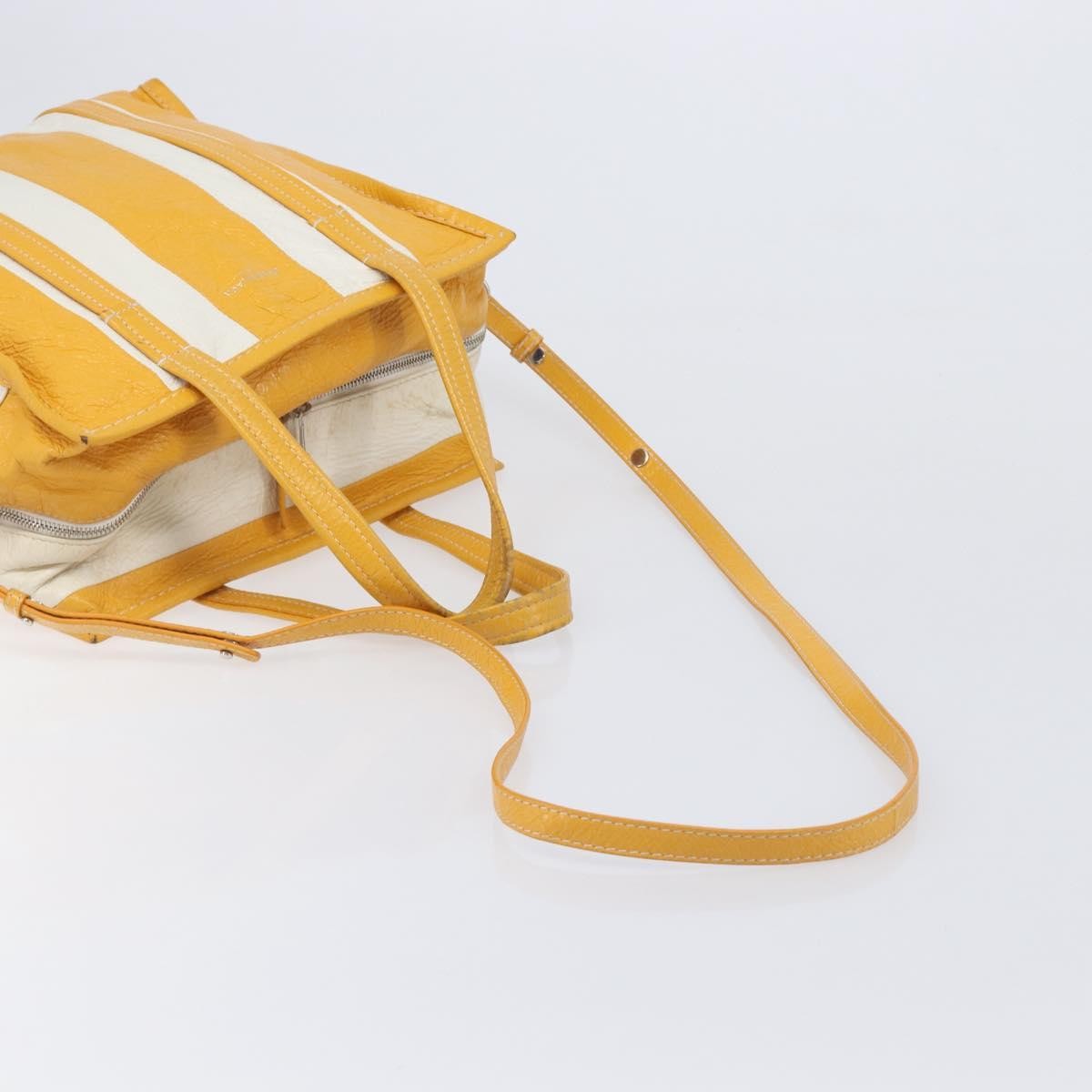 Balenciaga Bazar Leather, Yellow, Leather, Tote Bag
