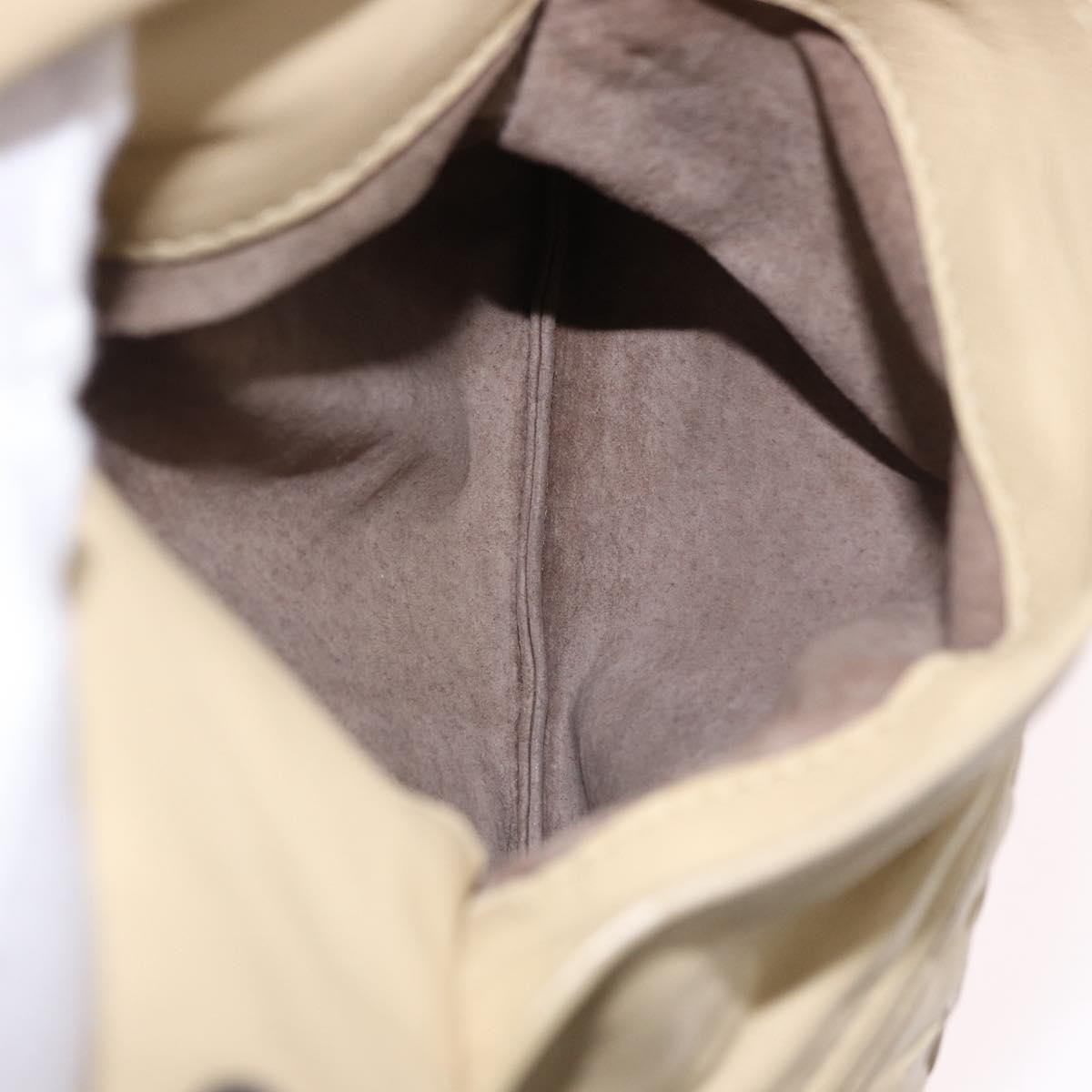 Bottega Veneta Intrecciato Shoulder Leather, Beige, Leather, Shoulder Bag