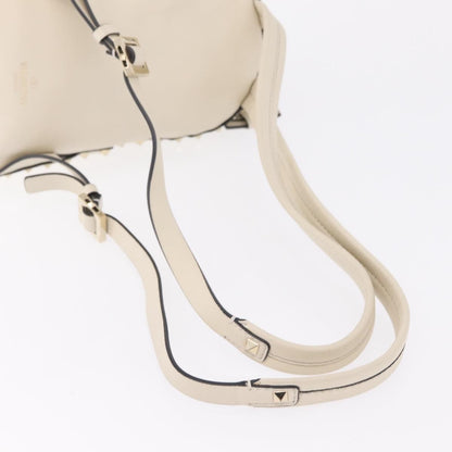 Valentino Garavani Rockstud Leather, Beige, Leather, Tote Bag