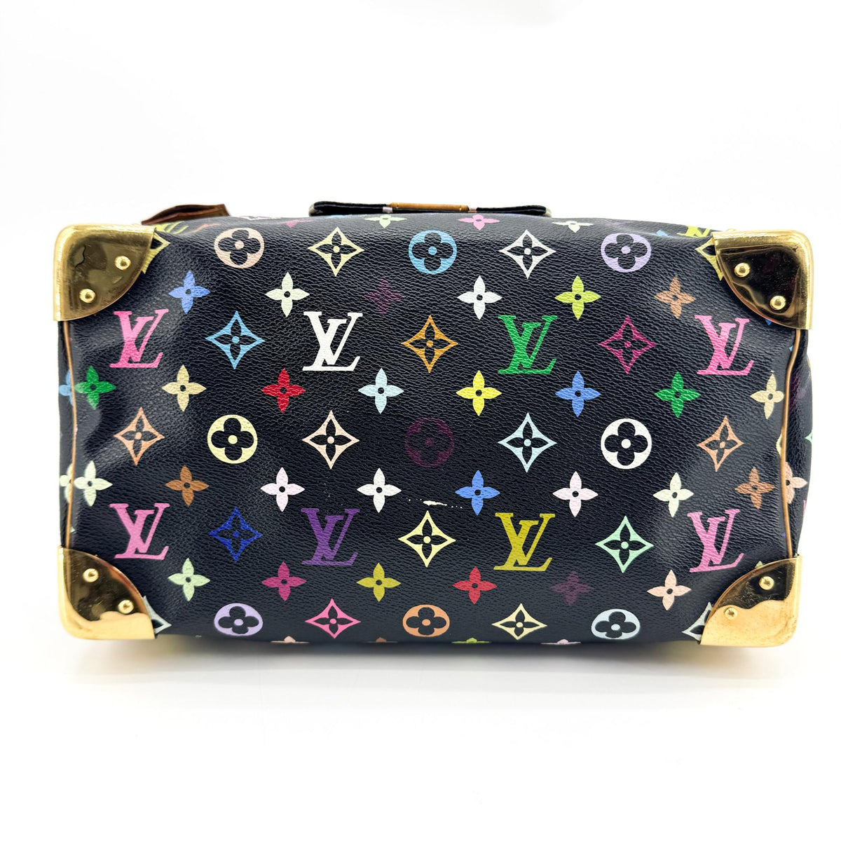Louis Vuitton Speedy Monogram Multicolor, Black, Canvas, Handbag