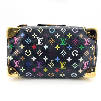 Louis Vuitton Speedy Monogram Multicolor, Black, Canvas, Handbag