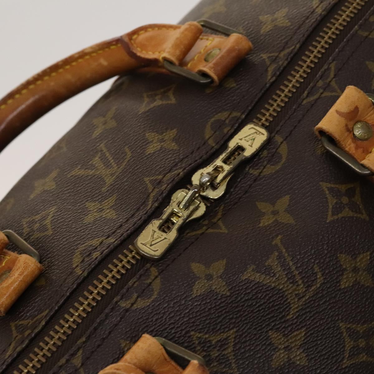 Louis Vuitton Keepall Bag Monogram Canvas, BROWN, CANVAS, Travel bag