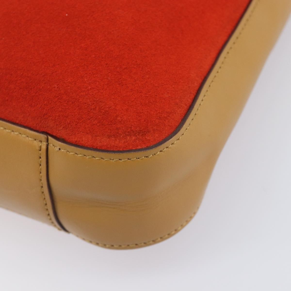 Gucci Vintage Zip Hobo Leather & Suede, Red, Suede, Shoulder Bag