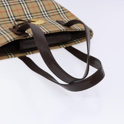 Burberry Nova Check Tote canvas check pattern, Beige, Canvas, Tote bag