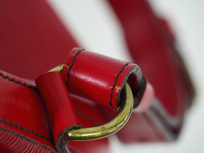 Louis Vuitton Petit Noe Epi Leather, Red, Leather, Handbag