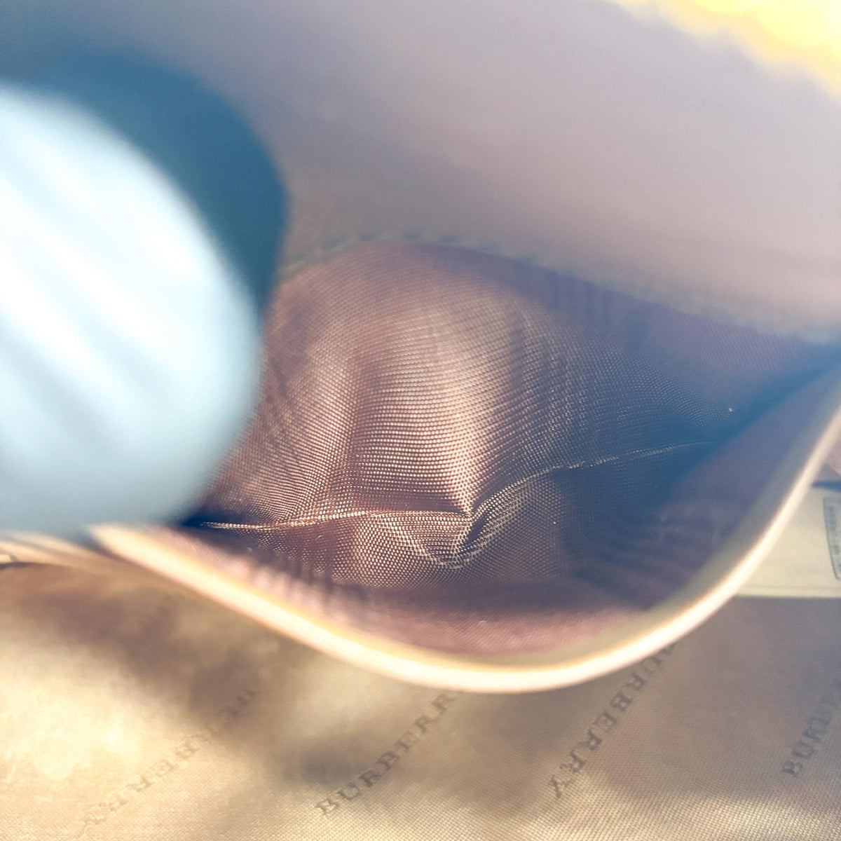 Burberry Peyton Crossbody Clutch Haymarket Coated Canvas, Brown, Canvas, Crossbody Bag