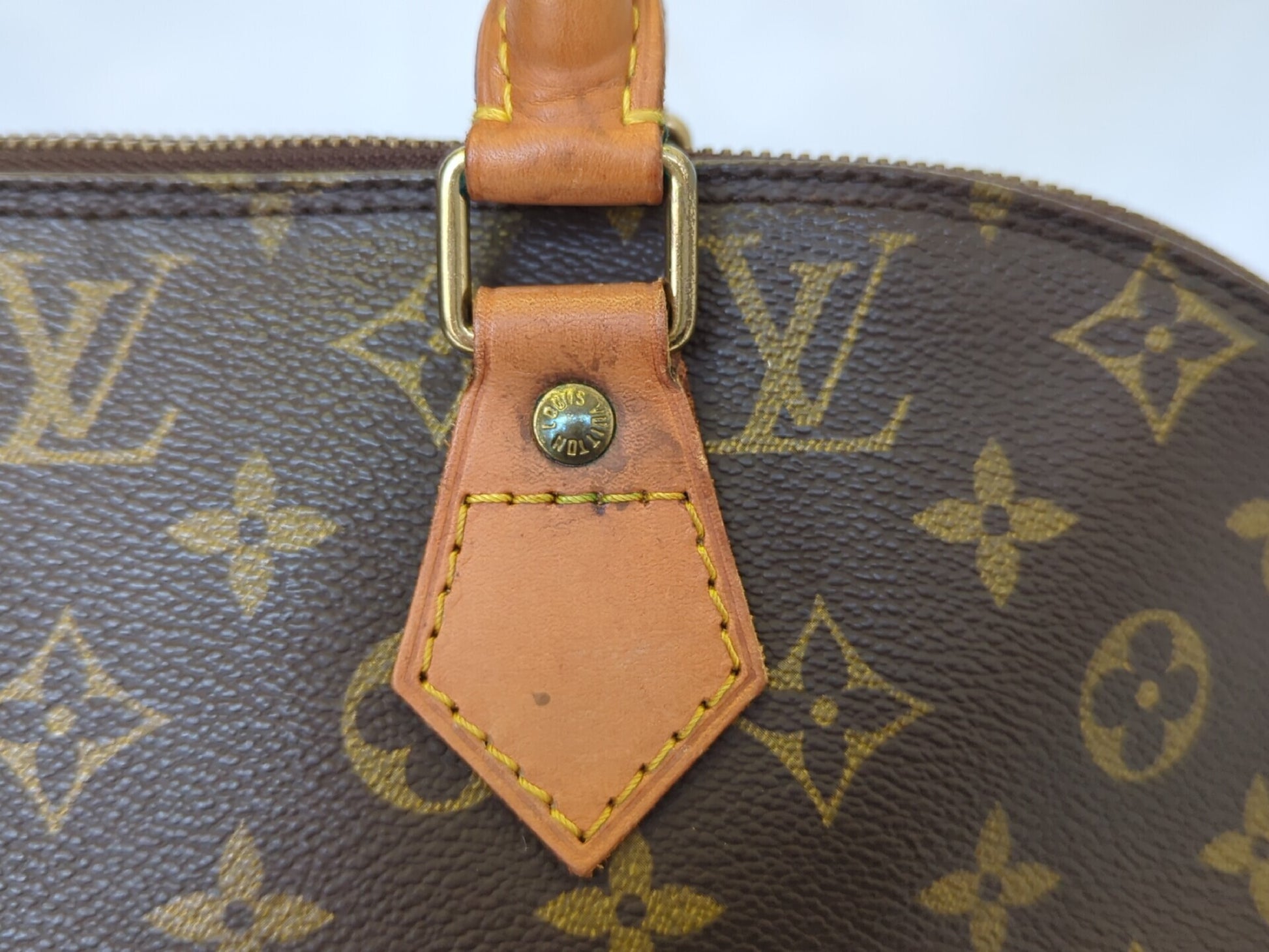 Louis Vuitton Alma Monogram Canvas, Brown, Canvas, Handbag