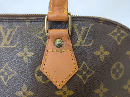 Louis Vuitton Alma Monogram Canvas, Brown, Canvas, Handbag