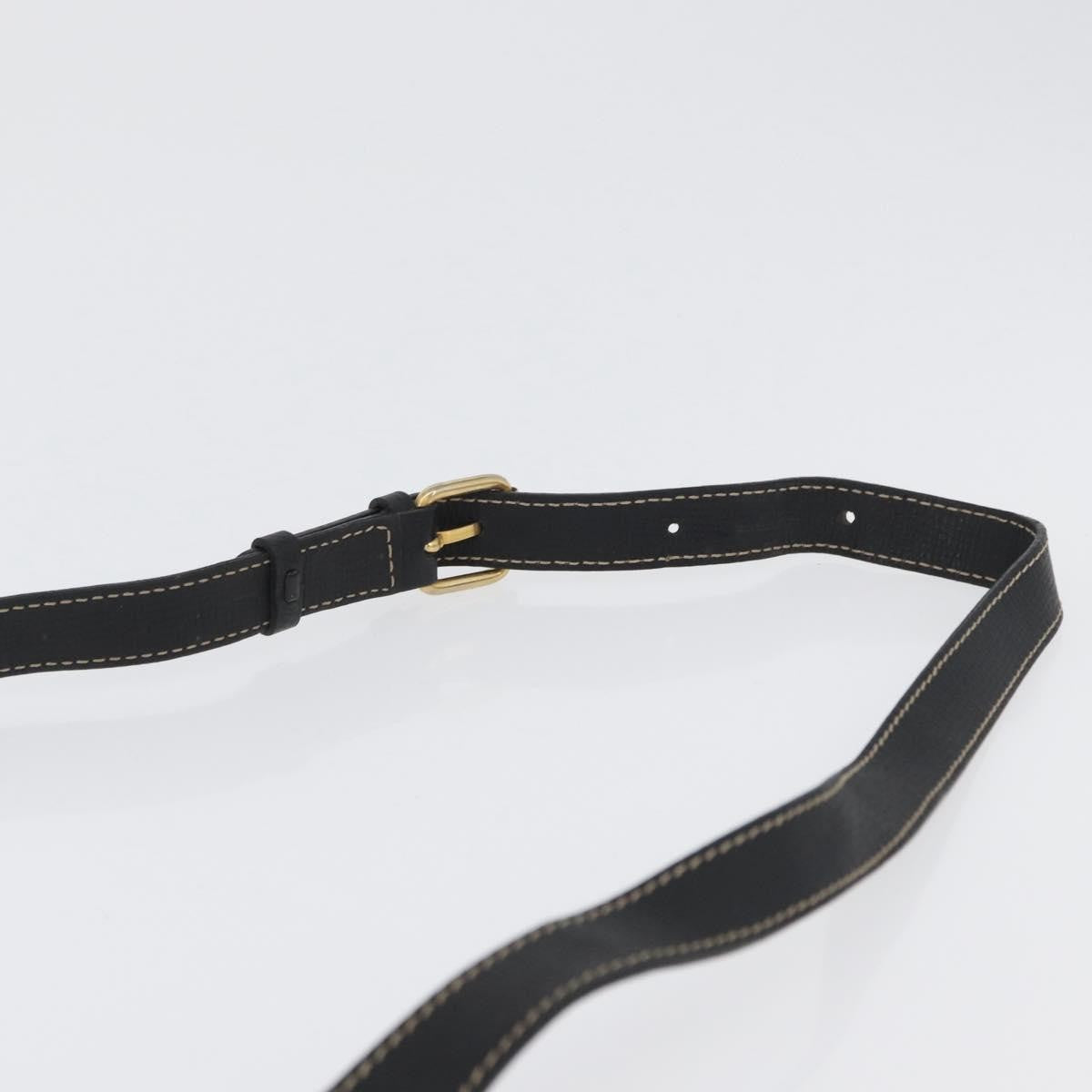 Celine Circle Logo Leather, Black, Leather, Shoulder Bag