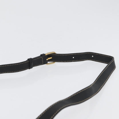 Celine Circle Logo Leather, Black, Leather, Shoulder Bag