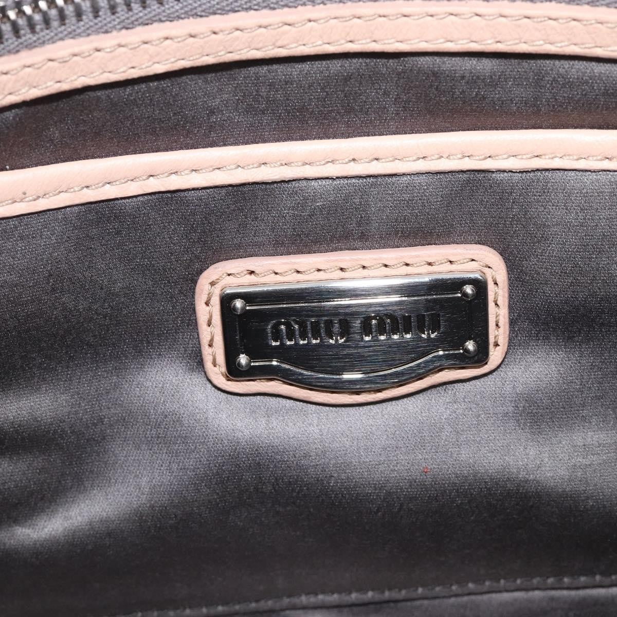 Miu Miu Shoulder Leather, Beige, Leather, Shoulder Bag
