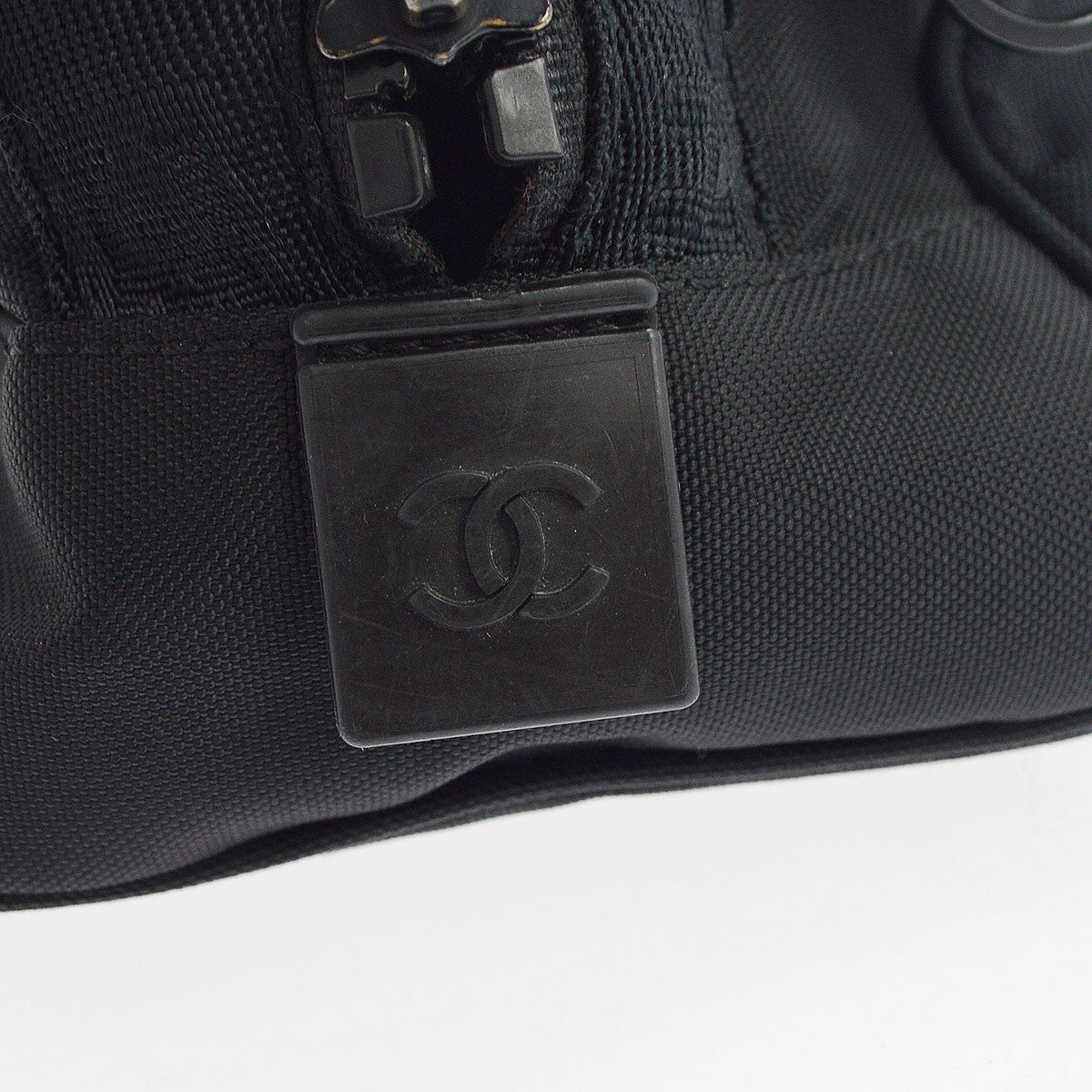 Chanel Sport Double Zip Nylon, Black, Nylon, Clutch